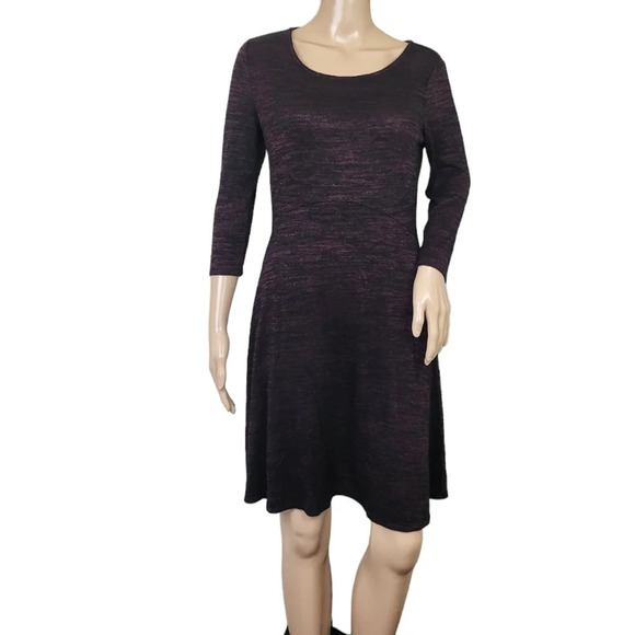 Apt. 9 Fit and Flare Dress Marled Knit Midi - Picture 2 of 5